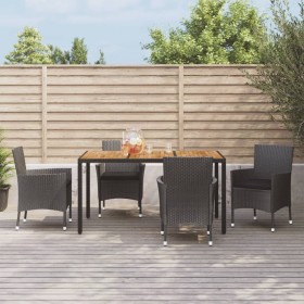 5-piece garden furniture set with black synthetic rattan cushions by vidaXL, Garden sets - Ref: Foro24-3187398, Price: 366,99...