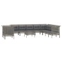 11-piece garden furniture set and gray synthetic rattan cushions by vidaXL, Garden sets - Ref: Foro24-3187536, Price: 546,64 ...