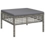 Set de muebles de jardín 11 pzas y cojines ratán sintético gris de vidaXL, Conjuntos de jardín - Ref: Foro24-3187536, Precio:...