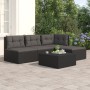 Gartenset mit Kissen 4-teilig aus schwarzem synthetischem Rattan von vidaXL, Gartensets - Ref: Foro24-3187106, Preis: 322,65 ...