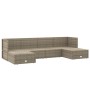 Set de muebles de jardín 6 pzas y cojines ratán sintético gris de vidaXL, Conjuntos de jardín - Ref: Foro24-3187234, Precio: ...