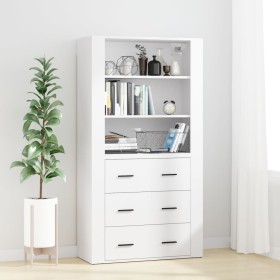 Aparador alto madera contrachapada blanco de vidaXL, Aparadores - Ref: Foro24-3185391, Precio: 160,77 €, Descuento: %