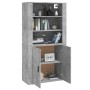 Concrete gray plywood tall sideboard by vidaXL, Sideboards - Ref: Foro24-3185363, Price: 150,61 €, Discount: %