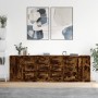 3-teilige Sideboards Sperrholz Räuchereiche von vidaXL, Sideboards - Ref: Foro24-3185292, Preis: 315,31 €, Rabatt: %