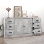 Sideboards 3 Stück betongraues Sperrholz von vidaXL, Sideboards - Ref: Foro24-3185235, Preis: 184,04 €, Rabatt: %