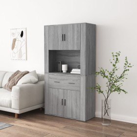 Aparador alto de madera contrachapada gris Sonoma de vidaXL, Aparadores - Ref: Foro24-3185373, Precio: 167,99 €, Descuento: %