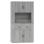 Aparador alto de madera contrachapada gris Sonoma de vidaXL, Aparadores - Ref: Foro24-3185373, Precio: 167,21 €, Descuento: %