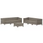 Set de muebles de jardín 7 pzas y cojines ratán sintético gris de vidaXL, Conjuntos de jardín - Ref: Foro24-3187266, Precio: ...