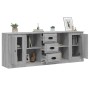 Sideboards 3 Stück Sonoma graues Sperrholz von vidaXL, Sideboards - Ref: Foro24-3185261, Preis: 162,22 €, Rabatt: %