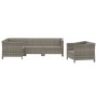 Set de muebles de jardín 5 pzas y cojines ratán sintético gris de vidaXL, Conjuntos de jardín - Ref: Foro24-3187280, Precio: ...