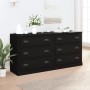 Aparadores 2 uds madera contrachapada negro de vidaXL, Aparadores - Ref: Foro24-3185240, Precio: 209,62 €, Descuento: %