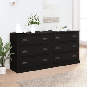 Sideboards 2 pcs black plywood by vidaXL, Sideboards - Ref: Foro24-3185240, Price: 187,54 €, Discount: %