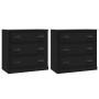 Aparadores 2 uds madera contrachapada negro de vidaXL, Aparadores - Ref: Foro24-3185240, Precio: 209,62 €, Descuento: %