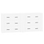 Aparadores 2 uds madera contrachapada blanco brillo de vidaXL, Aparadores - Ref: Foro24-3185409, Precio: 227,86 €, Descuento: %