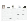 Aparadores 2 uds madera contrachapada blanco brillo de vidaXL, Aparadores - Ref: Foro24-3185409, Precio: 227,86 €, Descuento: %