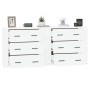 Aparadores 2 uds madera contrachapada blanco brillo de vidaXL, Aparadores - Ref: Foro24-3185409, Precio: 227,86 €, Descuento: %