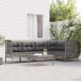 6-teiliges Gartenmöbel-Set und graue synthetische Rattankissen von vidaXL, Gartensets - Ref: Foro24-3187508, Preis: 367,49 €,...