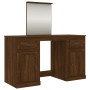 Dressing table with brown oak mirror 130x50x132.5 cm by vidaXL, Bedroom Dressers - Ref: Foro24-3185342, Price: 150,98 €, Disc...