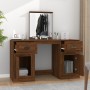 Dressing table with brown oak mirror 130x50x132.5 cm by vidaXL, Bedroom Dressers - Ref: Foro24-3185342, Price: 150,98 €, Disc...