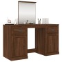 Dressing table with brown oak mirror 130x50x132.5 cm by vidaXL, Bedroom Dressers - Ref: Foro24-3185342, Price: 150,98 €, Disc...