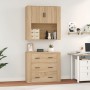 Hohes Sideboard aus eichenfarbenem Sperrholz von vidaXL, Sideboards - Ref: Foro24-3185386, Preis: 180,06 €, Rabatt: %