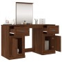 Dressing table with brown oak mirror 130x50x132.5 cm by vidaXL, Bedroom Dressers - Ref: Foro24-3185342, Price: 150,98 €, Disc...