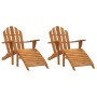 Adirondack garden chairs with footrest 2 pcs teak wood by vidaXL, Garden chairs - Ref: Foro24-3154926, Price: 359,94 €, Disco...