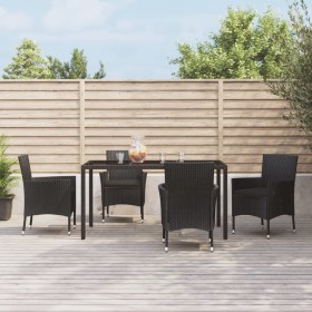 5-piece garden furniture set with black synthetic rattan cushions by vidaXL, Garden sets - Ref: Foro24-3187326, Price: 325,99...