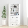 Aparador alto madera contrachapada blanco brillo de vidaXL, Aparadores - Ref: Foro24-3185393, Precio: 180,99 €, Descuento: %