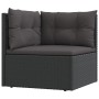 Garden set with cushions 4 pieces black synthetic rattan by vidaXL, Garden sets - Ref: Foro24-3187104, Price: 293,99 €, Disco...