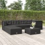 Gartenmöbel- und Kissenset, 7-teilig, schwarzes synthetisches Rattan von vidaXL, Gartensets - Ref: Foro24-3187148, Preis: 581...