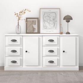 Sideboards 2 pieces white plywood by vidaXL, Sideboards - Ref: Foro24-3185223, Price: 163,99 €, Discount: %