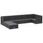 Set de muebles de jardín 8 pzas y cojines ratán sintético negro de vidaXL, Conjuntos de jardín - Ref: Foro24-3187150, Precio:...