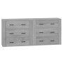 Aparadores 2 piezas madera contrachapada gris Sonoma de vidaXL, Aparadores - Ref: Foro24-3185413, Precio: 163,99 €, Descuento: %