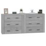 2-teilige Sideboards Sperrholz Sonoma grau von vidaXL, Sideboards - Ref: Foro24-3185413, Preis: 175,46 €, Rabatt: %