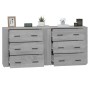 Aparadores 2 piezas madera contrachapada gris Sonoma de vidaXL, Aparadores - Ref: Foro24-3185413, Precio: 163,99 €, Descuento: %