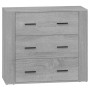 Aparadores 2 piezas madera contrachapada gris Sonoma de vidaXL, Aparadores - Ref: Foro24-3185413, Precio: 163,99 €, Descuento: %