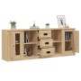 Sideboards 3 pieces sonoma oak plywood by vidaXL, Sideboards - Ref: Foro24-3185258, Price: 157,48 €, Discount: %