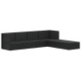 Set muebles de jardín 6 piezas y cojines ratán sintético negro de vidaXL, Conjuntos de jardín - Ref: Foro24-3187109, Precio: ...