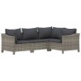 7-piece garden furniture set and gray synthetic rattan cushions by vidaXL, Garden sets - Ref: Foro24-3187277, Price: 526,00 €...