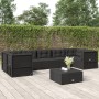 Gartenmöbel- und Kissenset, 7-teilig, schwarzes synthetisches Rattan von vidaXL, Gartensets - Ref: Foro24-3187165, Preis: 621...