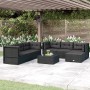 Set de muebles de jardín y cojines 7 pzas ratán sintético negro de vidaXL, Conjuntos de jardín - Ref: Foro24-3187093, Precio:...