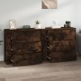 2-teilige Sideboards aus geräuchertem Eichensperrholz von vidaXL, Sideboards - Ref: Foro24-3185412, Preis: 195,55 €, Rabatt: %