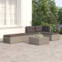 5-teiliges Gartenmöbel-Set und graue synthetische Rattankissen von vidaXL, Gartensets - Ref: Foro24-3187188, Preis: 381,33 €,...