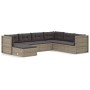 Set de muebles de jardín 7 pzas y cojines ratán sintético gris de vidaXL, Conjuntos de jardín - Ref: Foro24-3187203, Precio: ...