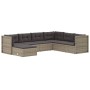 Set de muebles de jardín 7 pzas y cojines ratán sintético gris de vidaXL, Conjuntos de jardín - Ref: Foro24-3187203, Precio: ...