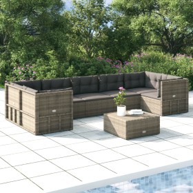 7-piece garden furniture set with gray synthetic rattan cushions by vidaXL, Garden sets - Ref: Foro24-3187248, Price: 575,99 ...