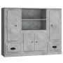 Hohes Sideboard 3 Stück Sperrholz grauer Beton von vidaXL, Sideboards - Ref: Foro24-3185315, Preis: 184,37 €, Rabatt: %