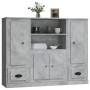 Hohes Sideboard 3 Stück Sperrholz grauer Beton von vidaXL, Sideboards - Ref: Foro24-3185315, Preis: 184,37 €, Rabatt: %