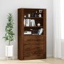 Tall oak brown plywood sideboard by vidaXL, Sideboards - Ref: Foro24-3185398, Price: 148,49 €, Discount: %